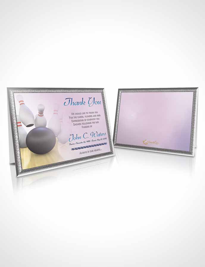 Funeral Thank You Card Template Bowling Days Early Morning