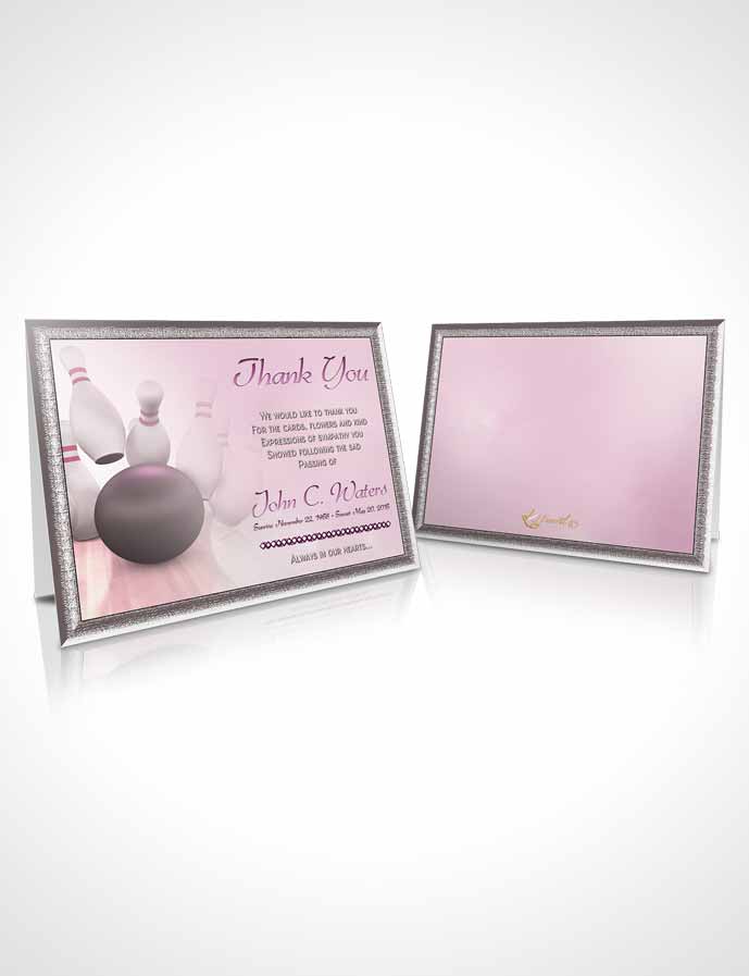 Funeral Thank You Card Template Bowling Days Tenderness
