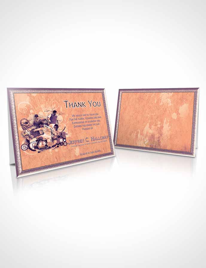 Funeral Thank You Card Template Brilliant Lavender Bliss Soccer Superstar
