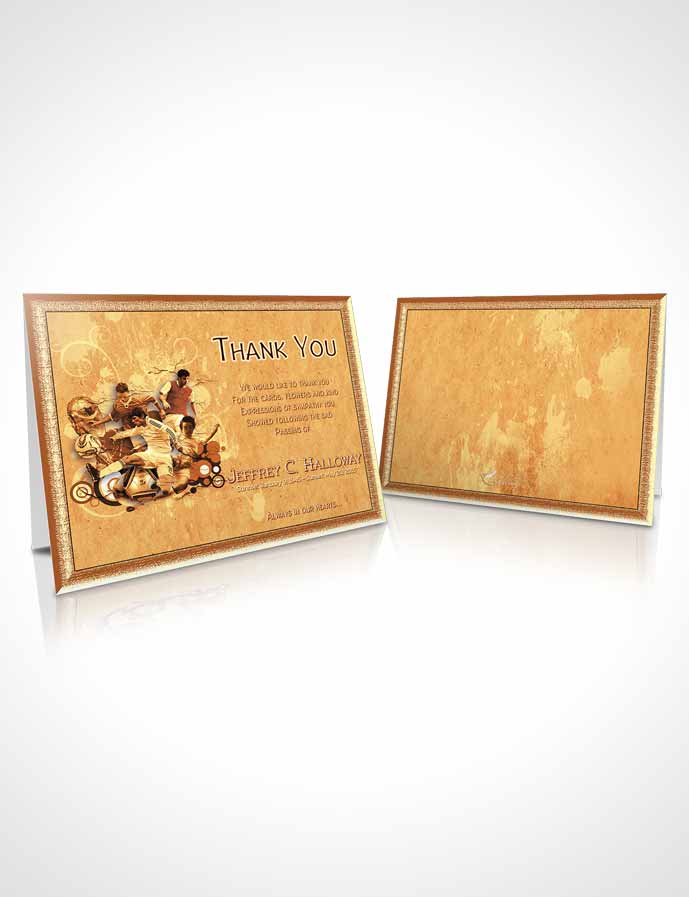 Funeral Thank You Card Template Brilliant Rustic Soccer Superstar