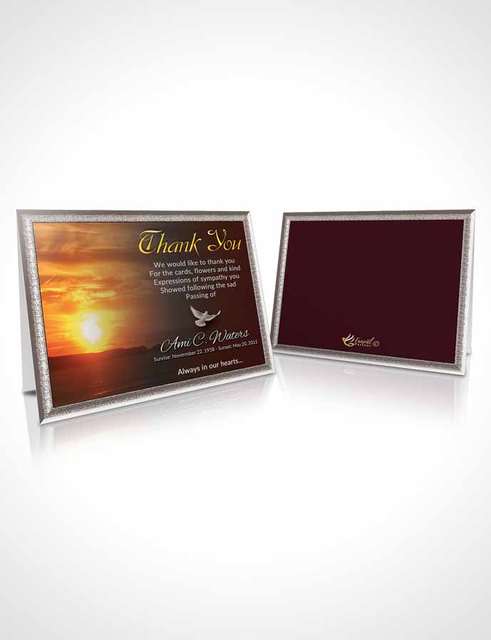 Funeral Thank You Card Template Calm Higher Power