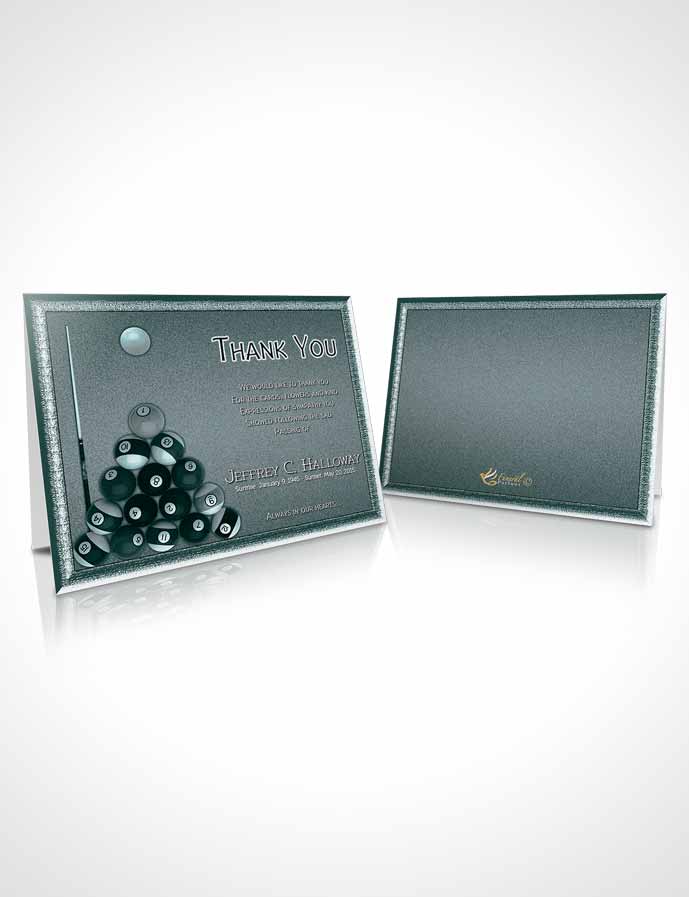 Funeral Thank You Card Template Clouds of Water Billiards Desire