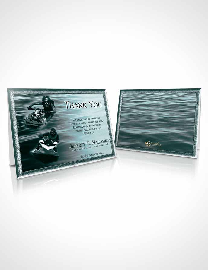 Funeral Thank You Card Template Clouds of Water Sports