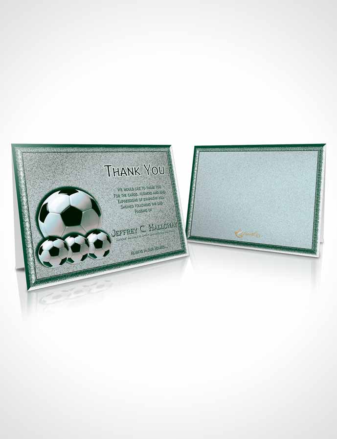 Funeral Thank You Card Template Coral Reef Soccer Star