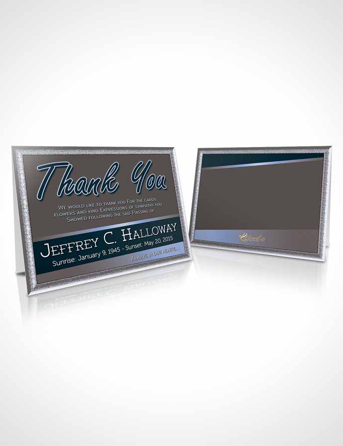 Funeral Thank You Card Template Coral Reef Tranquility Dark