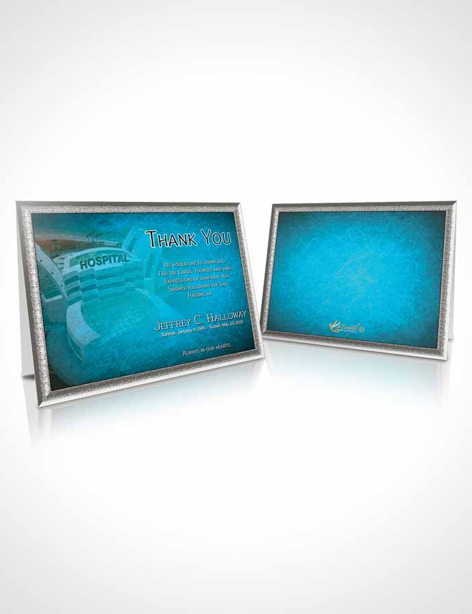 Funeral Thank You Card Template Cyan Doctor