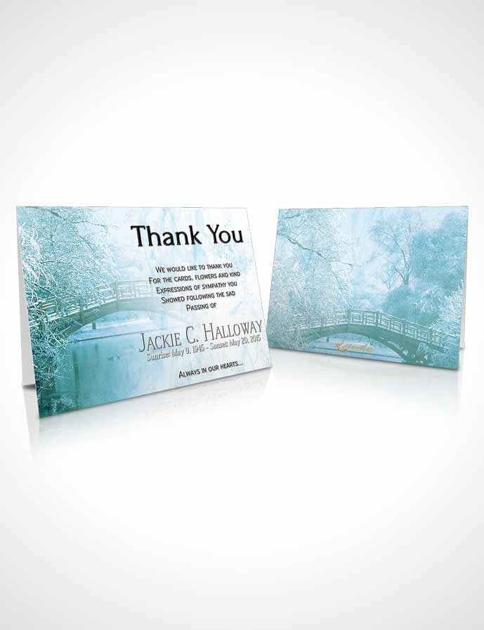 Funeral Thank You Card Template Deep Forest Winter Paradise