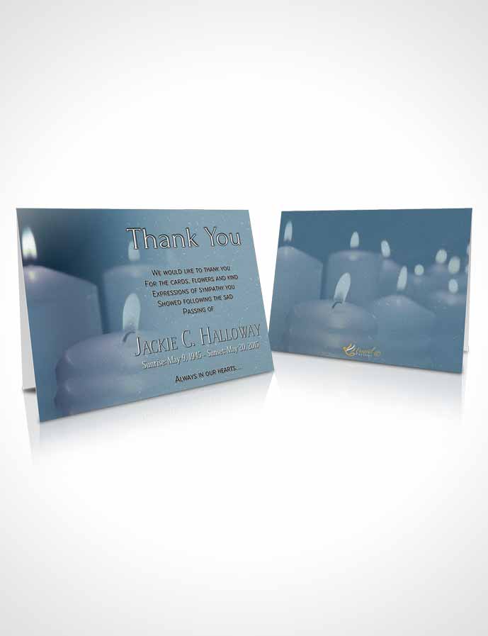 Funeral Thank You Card Template Deep Love Candles In The Wind