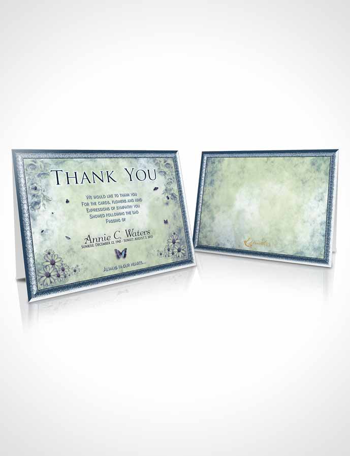 Funeral Thank You Card Template Deep Love Sunny Sunflowers