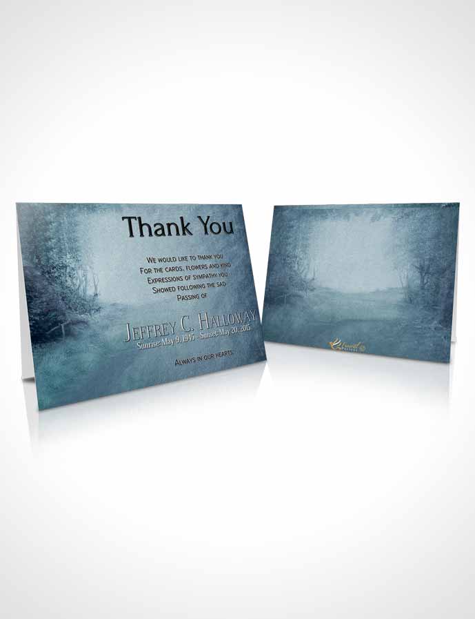 Funeral Thank You Card Template Deep Love Walk in the Woods