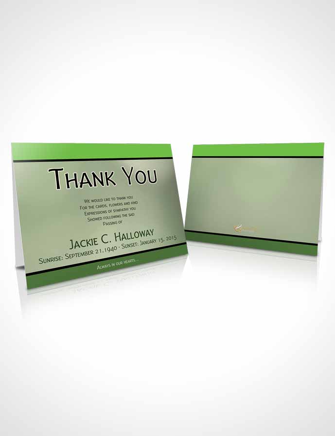 Funeral Thank You Card Template Divine Essence Forest Laughter