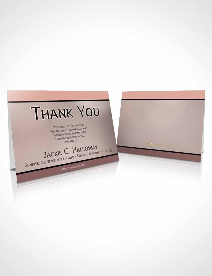 Funeral Thank You Card Template Divine Essence Gentle Breeze