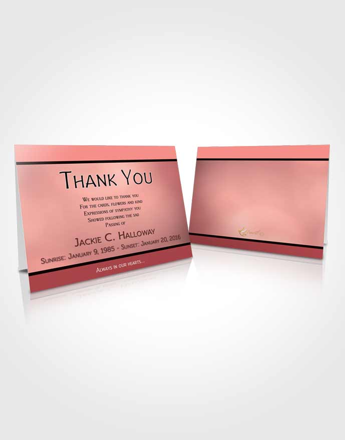 Funeral Thank You Card Template Ruby Desire Divine Essence