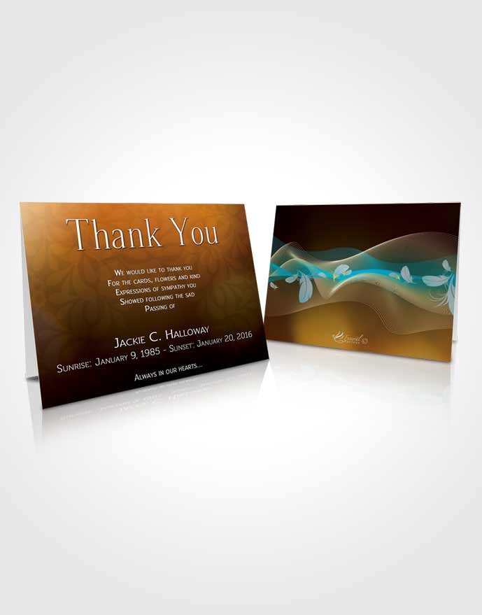 Thank You Card Template Divinity Gamboge Mist