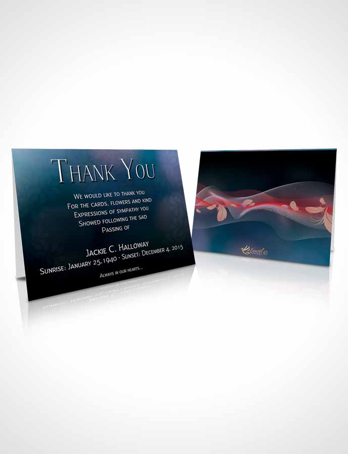 Funeral Thank You Card Template Divinity Oceans Desire