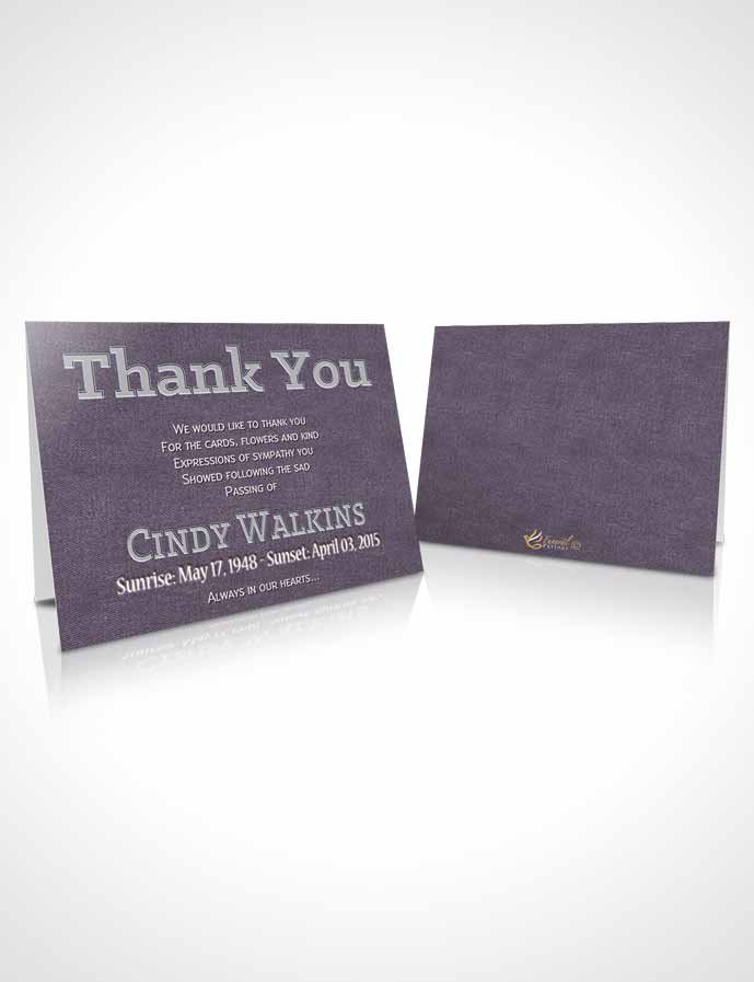 Funeral Thank You Card Template Elegant Love Whispering Lavender