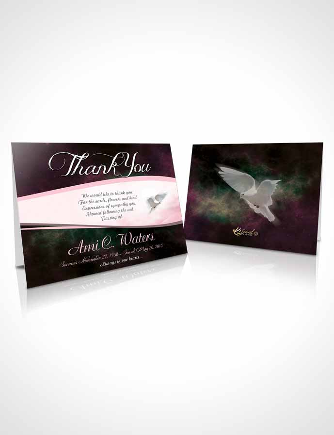 Funeral Thank You Card Template Elegant Paradise