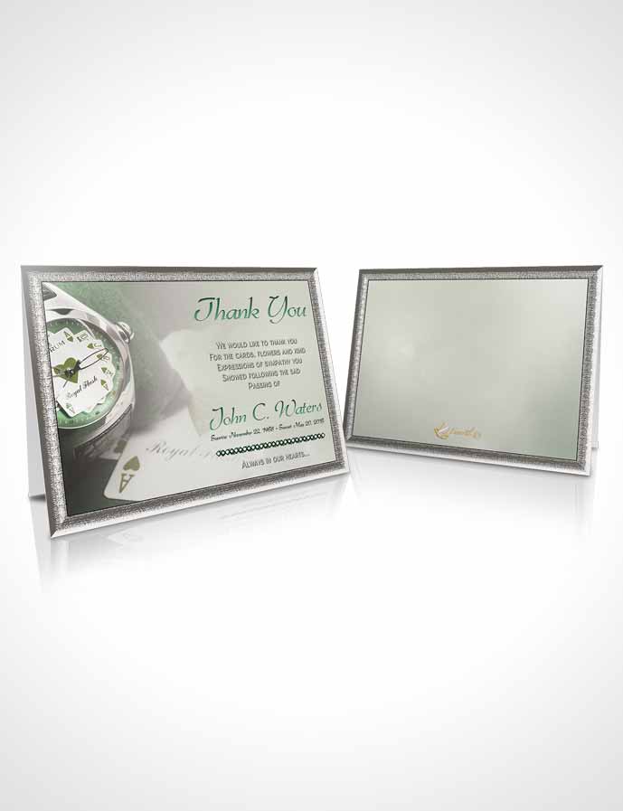 Funeral Thank You Card Template Emerald Aces