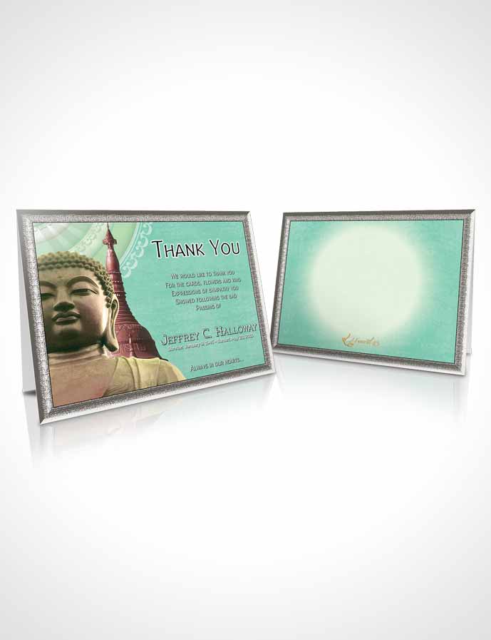 Funeral Thank You Card Template Emerald Buddhist Faith