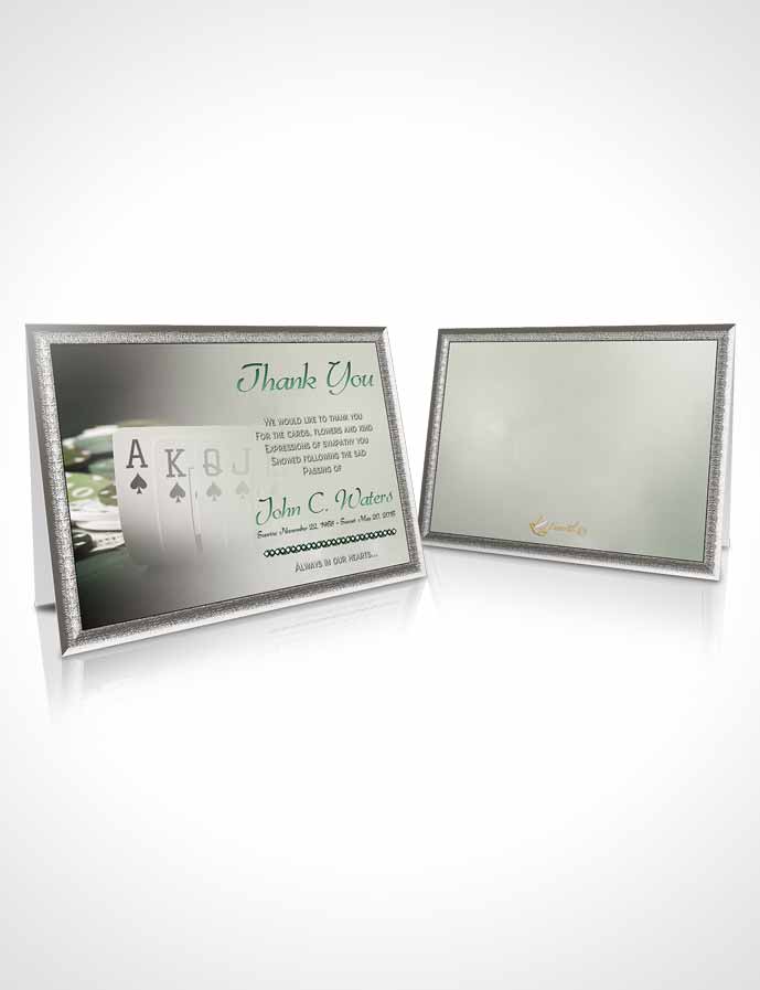 Funeral Thank You Card Template Emerald Cards