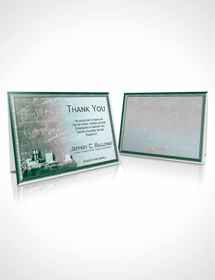 Funeral Thank You Card Template Emerald Chemist