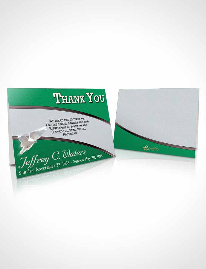 Funeral Thank You Card Template Emerald Clarity