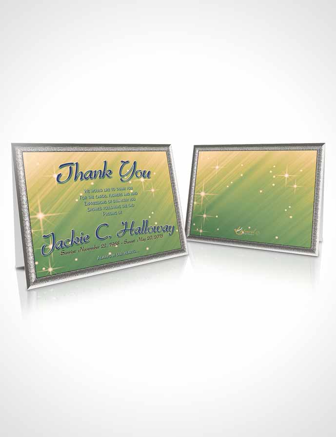 Funeral Thank You Card Template Emerald Forest Serenity