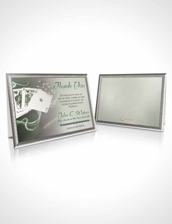 Funeral Thank You Card Template Emerald Weekend Card Game