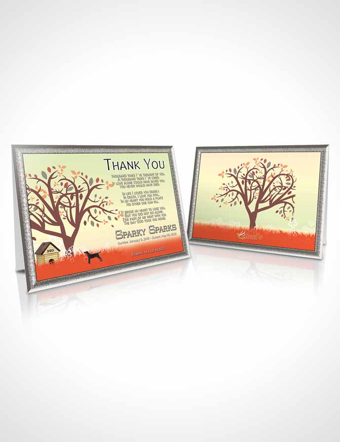 Funeral Thank You Card Template Eternal Doggy Heaven