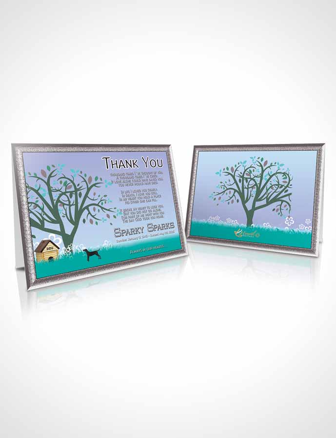 Funeral Thank You Card Template Evening Doggy Heaven