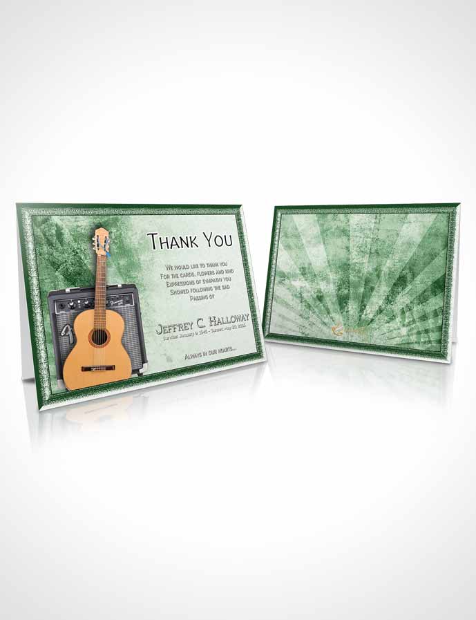 Funeral Thank You Card Template Forest Musician