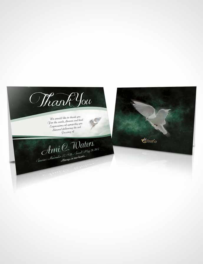 Funeral Thank You Card Template Forest Paradise