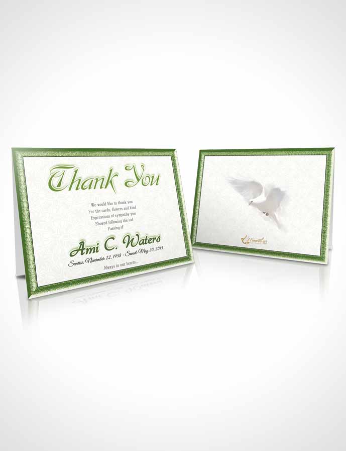 Funeral Thank You Card Template Forest Purity