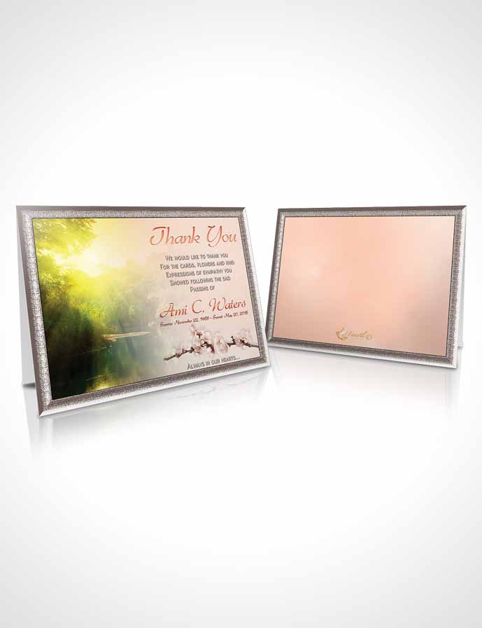 Funeral Thank You Card Template Forest River Ruby Desire