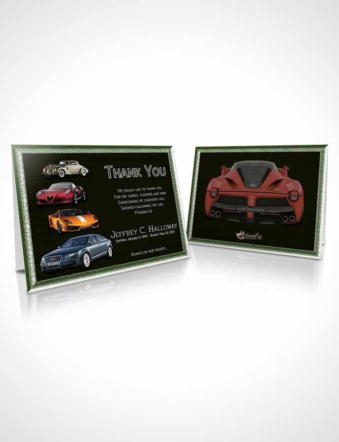 Funeral Thank You Card Template Forest Smile Car Enthusiast