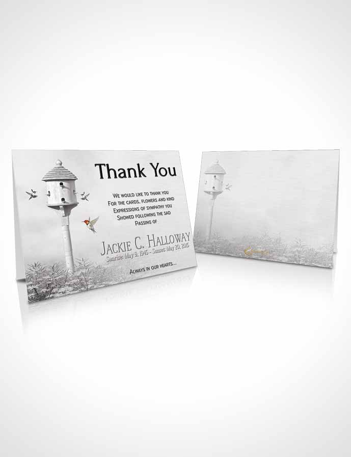 Funeral Thank You Card Template Free Birds of a Feather