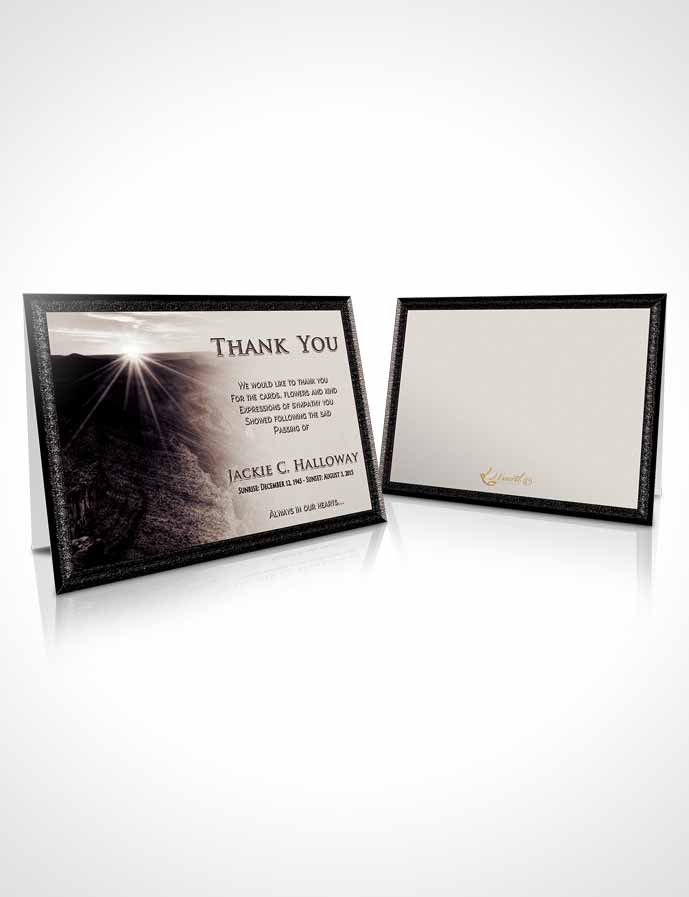 Funeral Thank You Card Template Feedom Canyon Escape