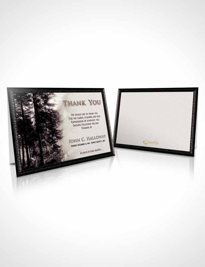 Funeral Thank You Card Template Freedom Forest Laughter