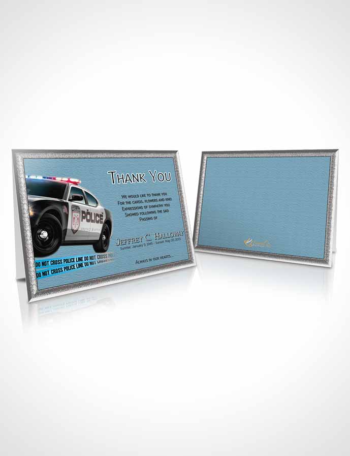 Funeral Thank You Card Template Gentle Police On Duty