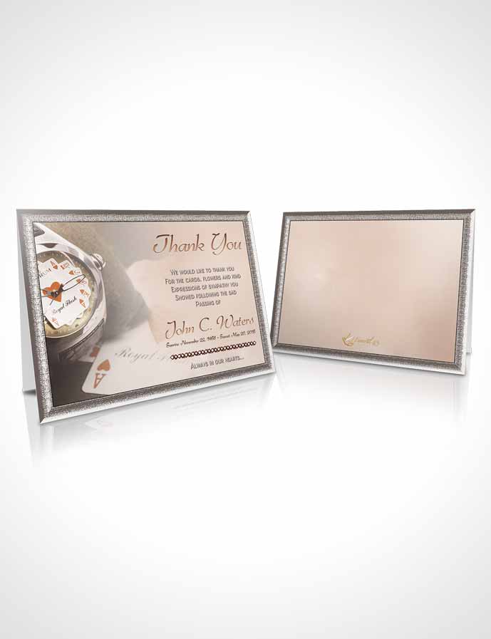 Funeral Thank You Card Template Golden Aces
