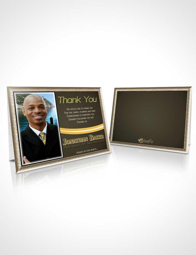 Funeral Thank You Card Template Golden Canyon Journey