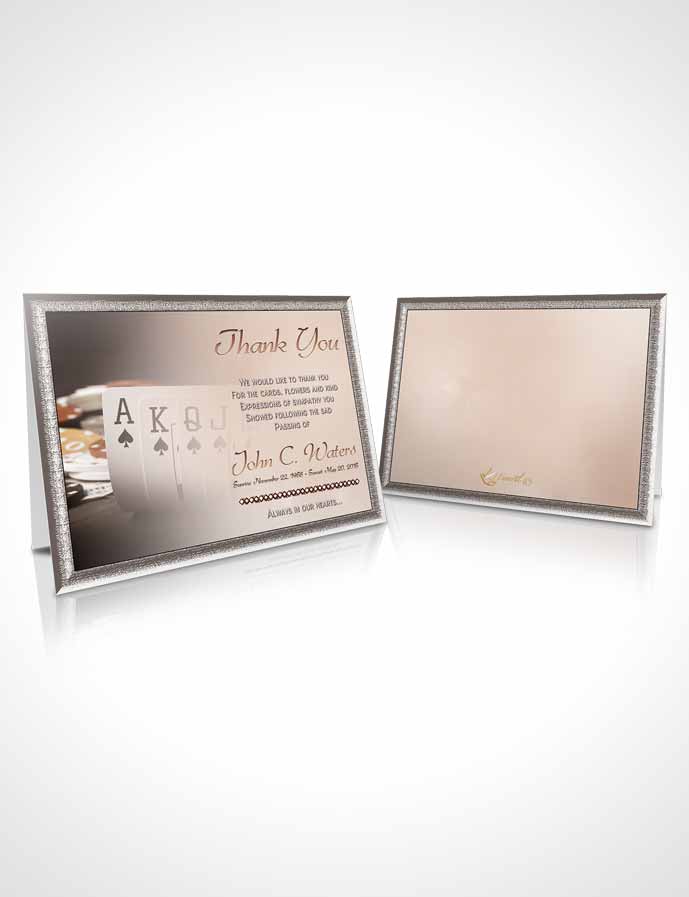 Funeral Thank You Card Template Golden Cards