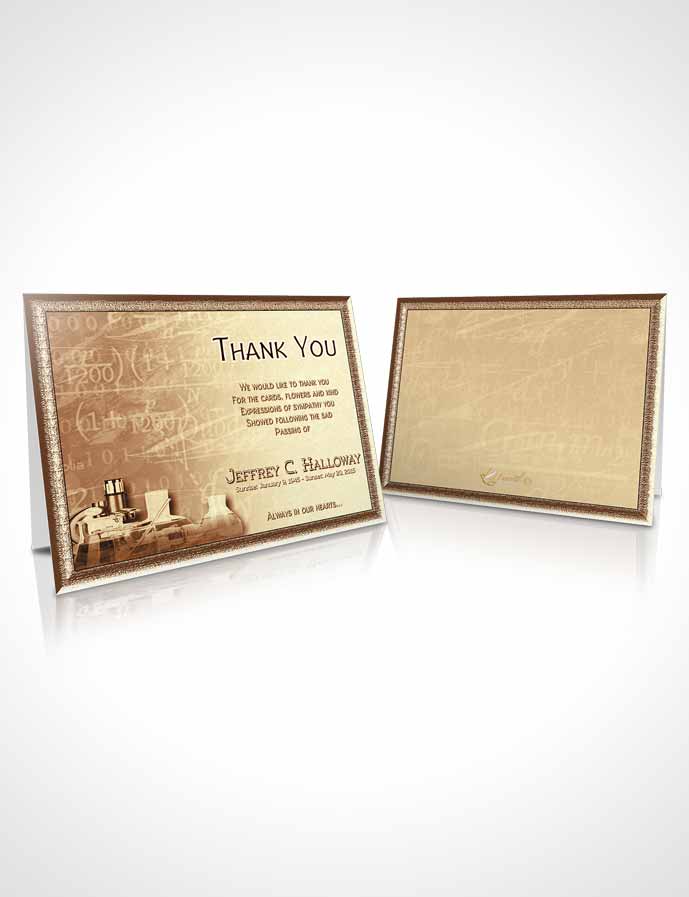 Funeral Thank You Card Template Golden Chemist