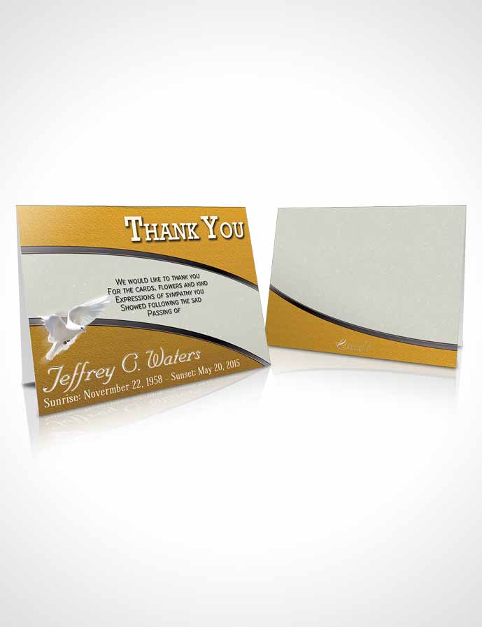 Funeral Thank You Card Template Golden Clarity