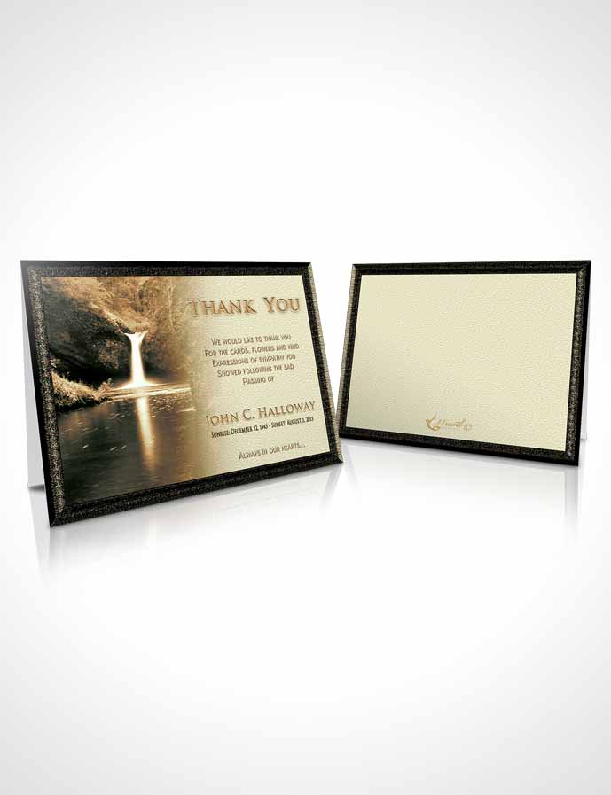 Funeral Thank You Card Template Golden Forest Magic
