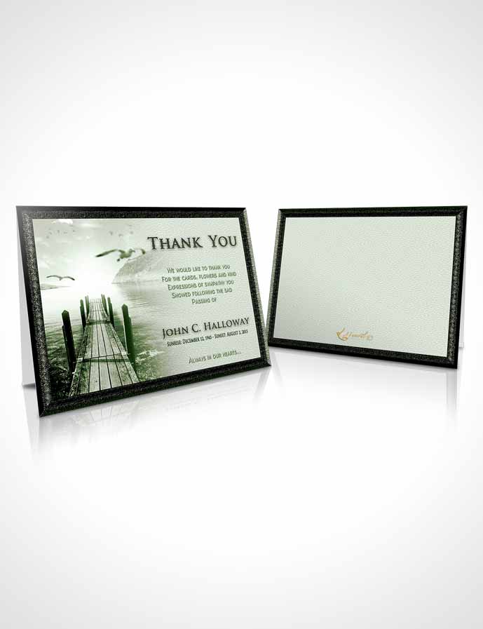 Funeral Thank You Card Template Golden Natures Peace