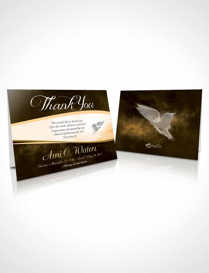 Funeral Thank You Card Template Golden Paradise