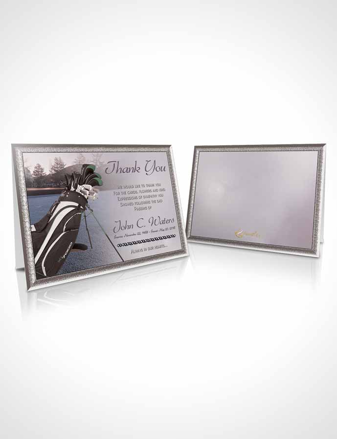 Funeral Thank You Card Template Golfing Day Gentle Breeze