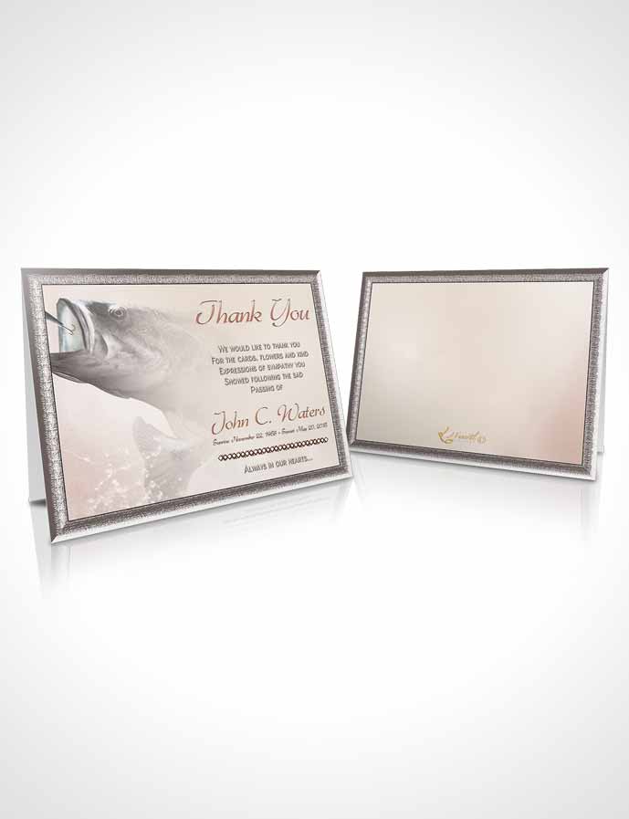 Funeral Thank You Card Template Gone Fishing Gentle Breeze