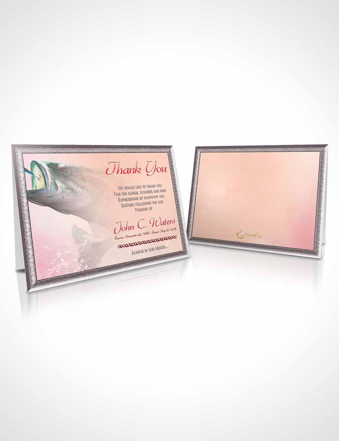Funeral Thank You Card Template Gone Fishing Ruby Dreams